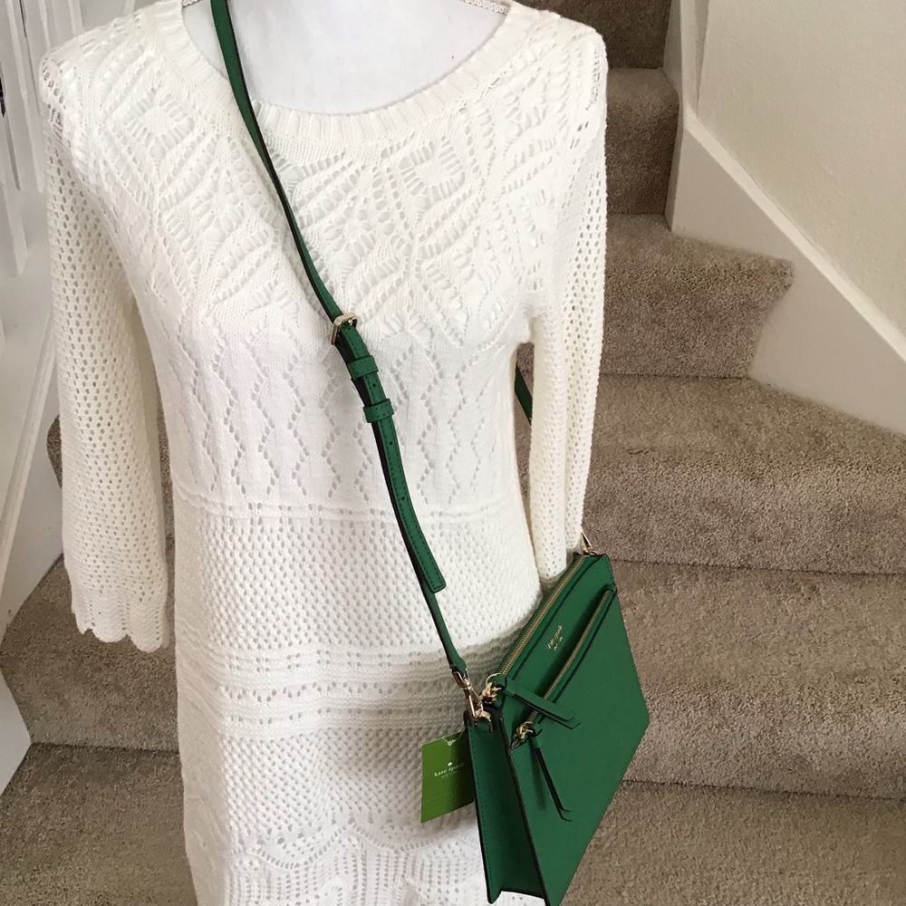 Kate Spade Cameron Zip Crossbody Zip Green Bean - Picture 4 of 8